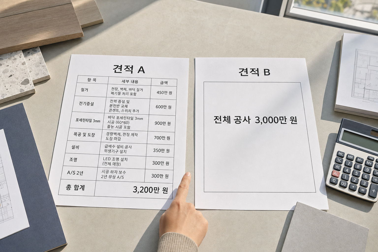 매장 인테리어 견적 받을 때 비교해야 할 항목 정리 — 매장 인테리어 견적