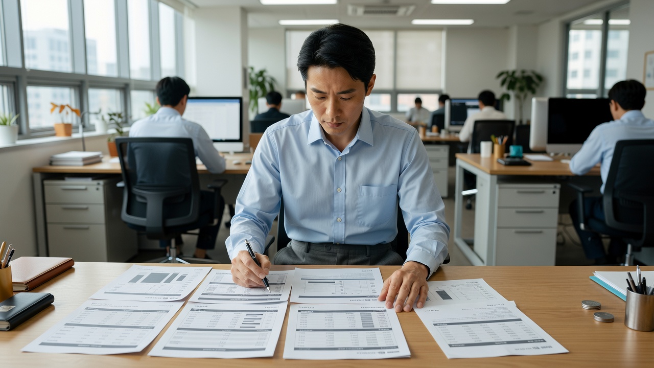 매장 인테리어 견적 비교를 위한 목차 확인 장면
