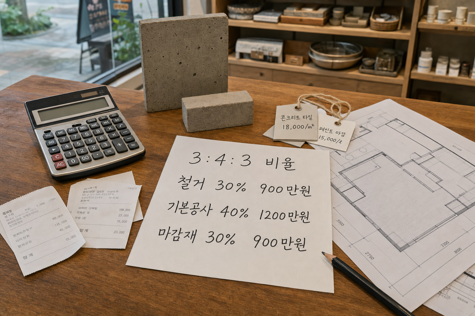 소규모 매장 인테리어 예산 배분을 3:4:3 비율로 최적화하는 방법