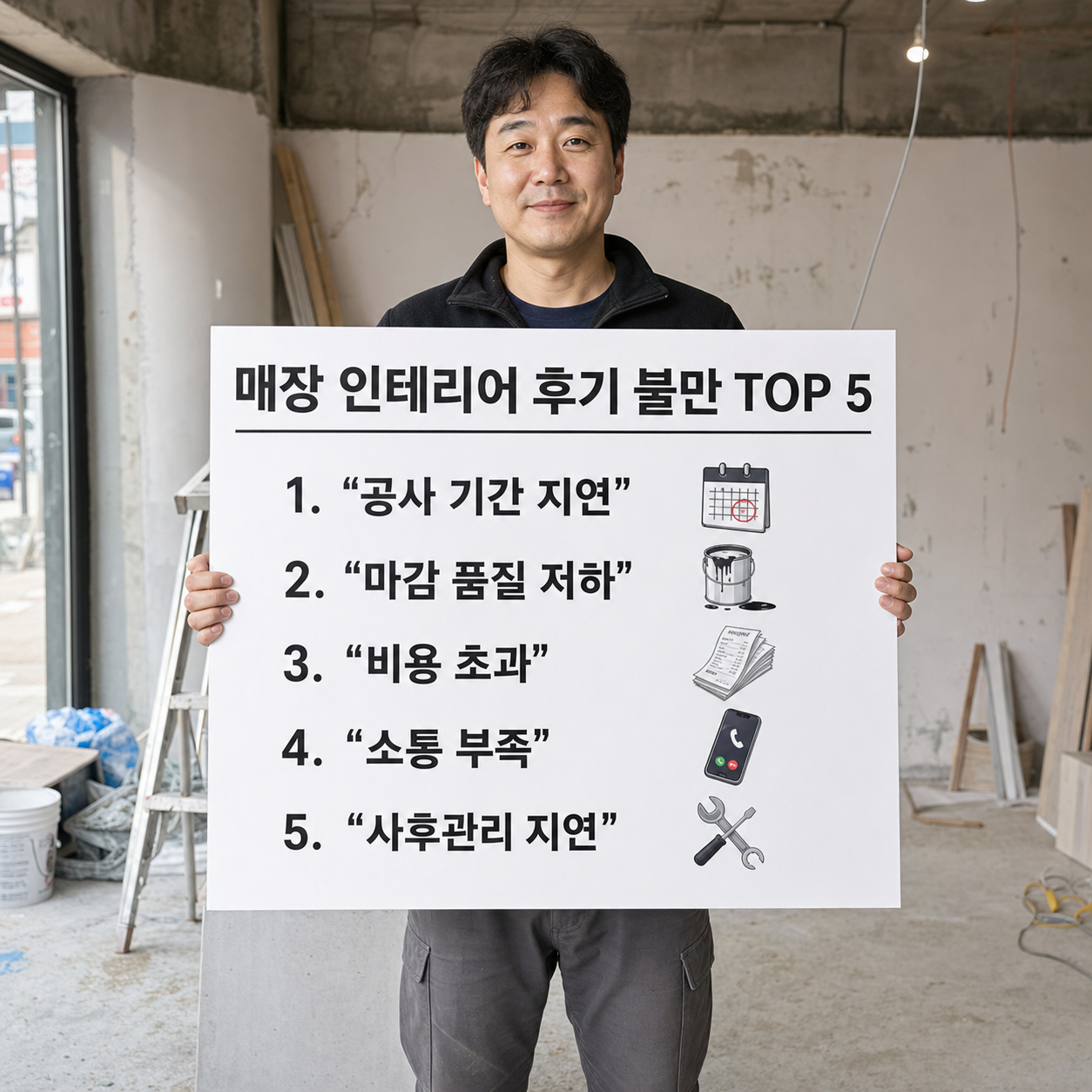 매장 인테리어 후 실제 고객 후기에서 자주 나오는 불만 TOP 5