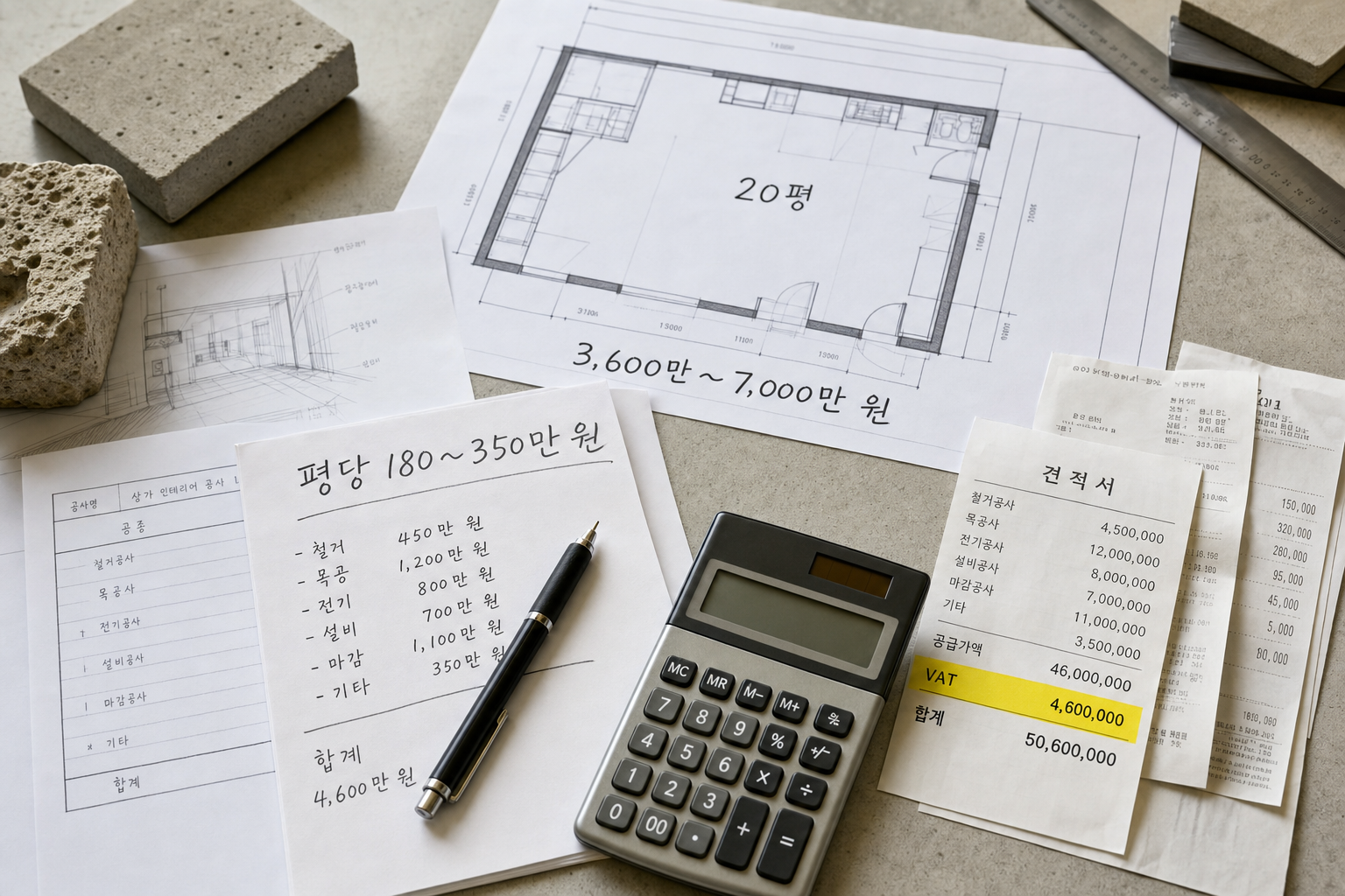 상업 인테리어 비용과 견적 현실 가이드