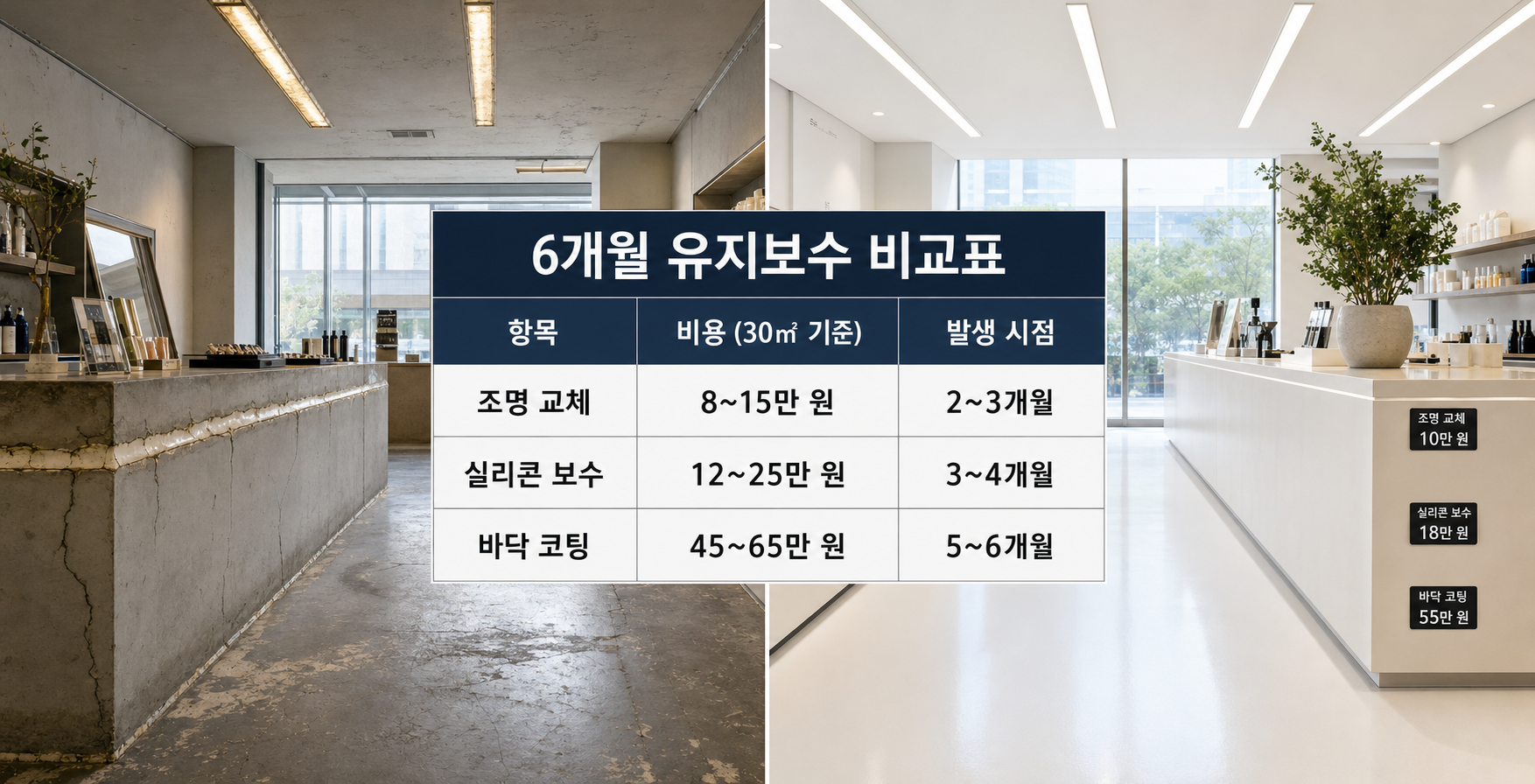매장 인테리어 후기에서 확인한 6개월 유지보수 체크리스트