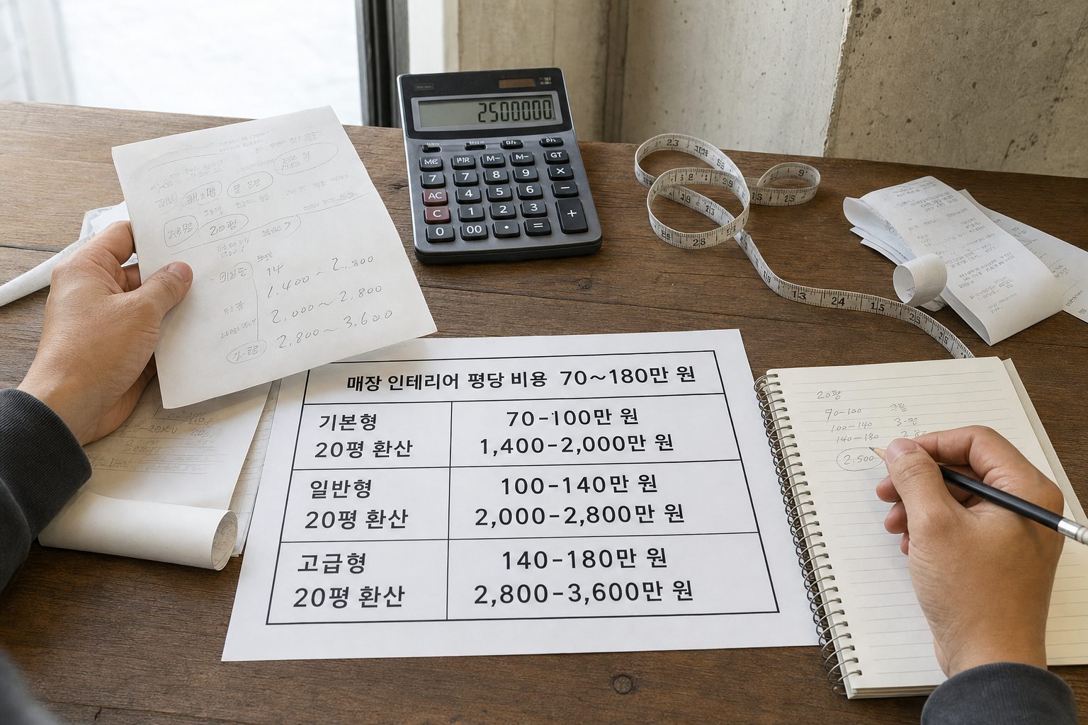 매장 인테리어 평당 비용 현실 범위 2025년