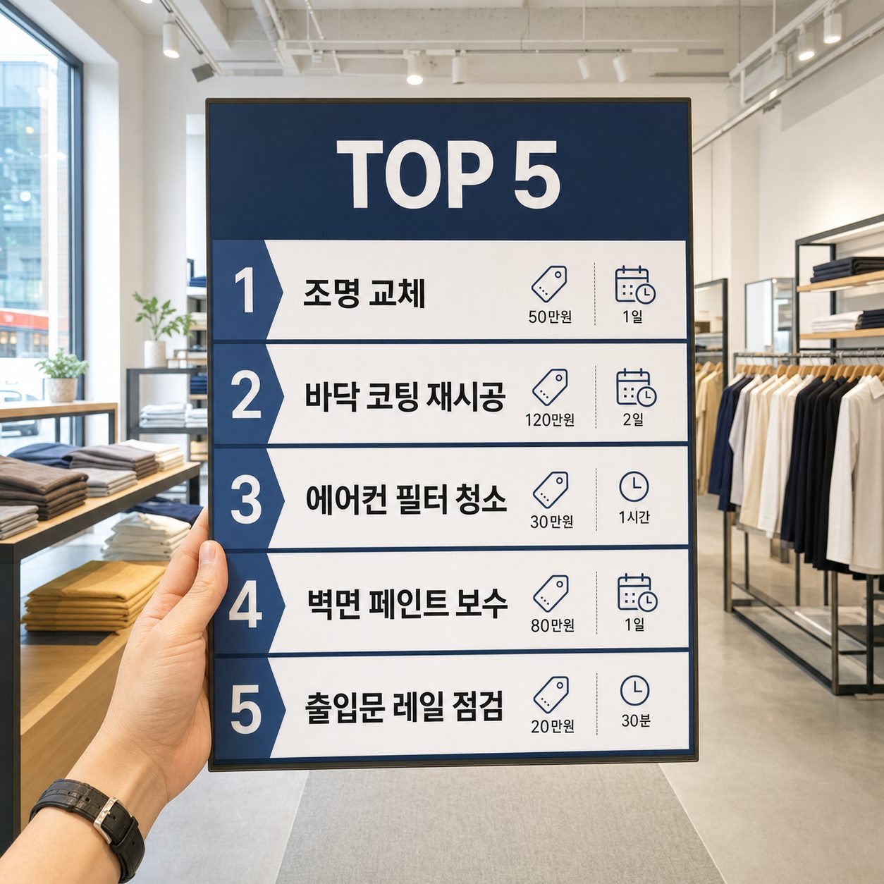 매장 리뉴얼 유지보수 체크리스트 TOP 5