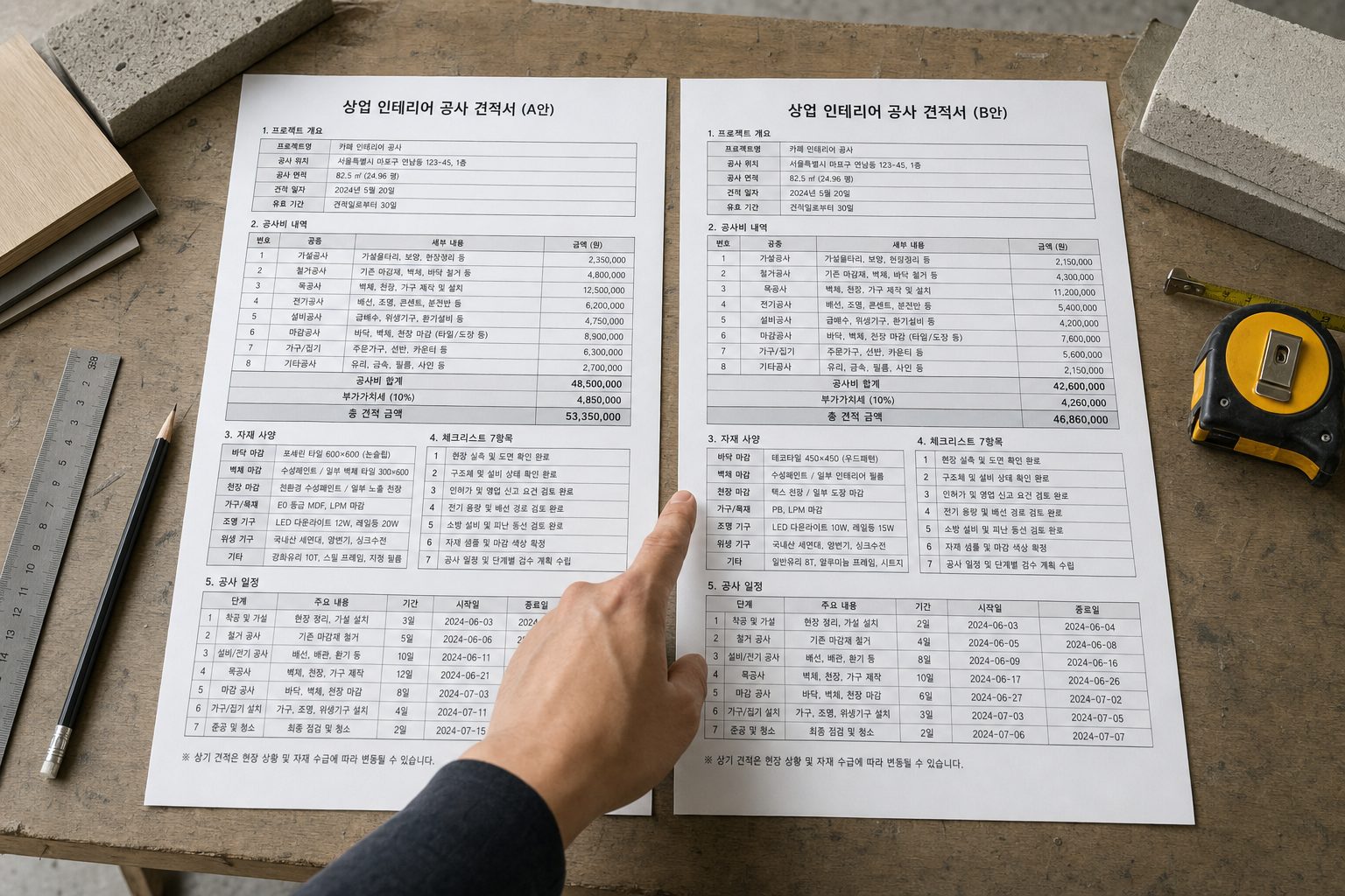 인테리어 견적 비교할 때 반드시 확인해야 할 7가지 항목