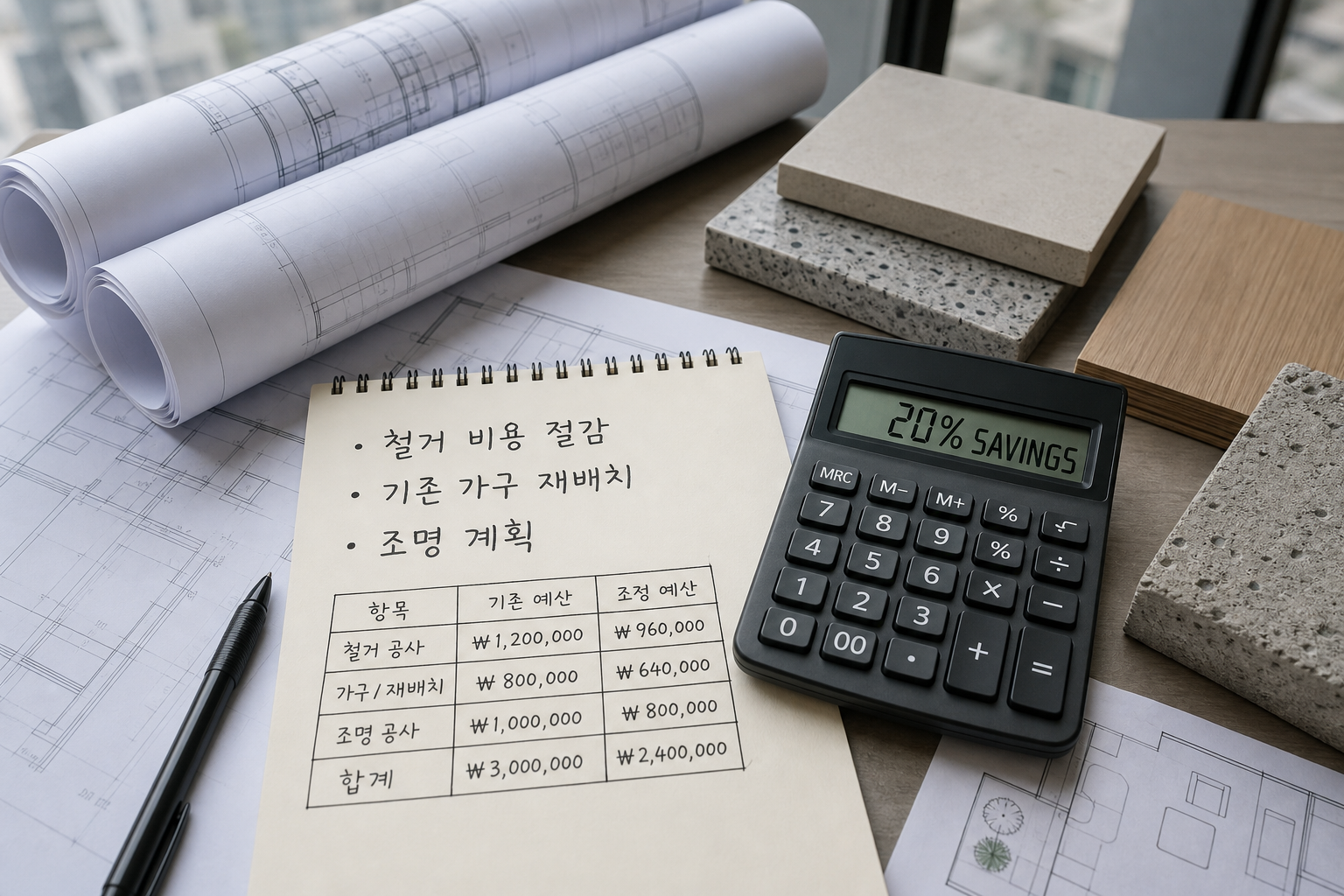 오피스 인테리어 비용 절감 포인트